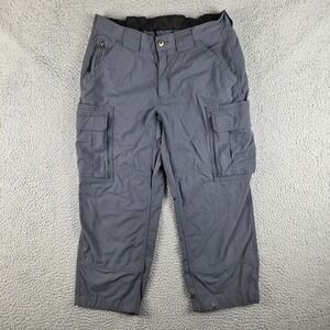 Duluth Trading Co Dry On The Fly Pants Men Mx30 (30x24) Gray Cargo Outdoor Nylon